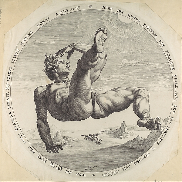 Icarus (1588) by Hendrick Goltzius